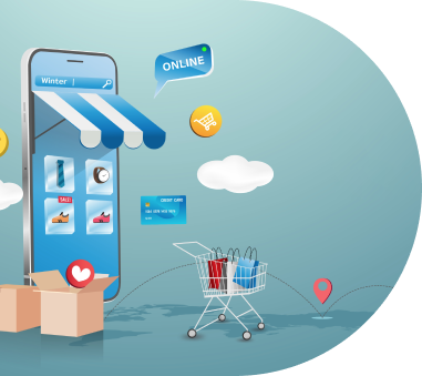 celular representando compras online